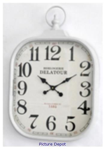 Picture of White Metal Delatour Clocks          CL70044