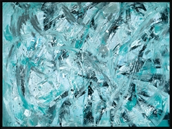 Picture of Hand Painting in Teal   OP00270-1