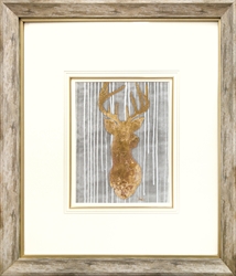 Picture of Gold Deer on Silver Stripes GL01161