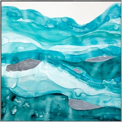 Picture of Watercolor Teal With Foil OP0515-1