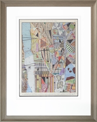 Picture of Modern Map of New York I  GL0424