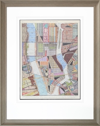 Picture of Modern Map of New York II  GL0425