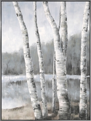 Picture of Birch by the Lake            OP1277-1