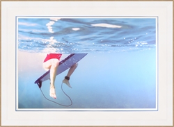 Picture of Woman Feet and Surfboard Underwater     GL0630