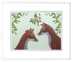 Picture of Foxes and Mistletoe                         GL01869