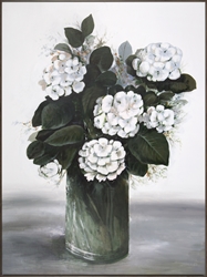 Picture of White Flowers with Green Leaves     OP1499-1