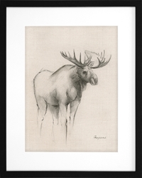 Picture of Moose on Linen              GL775