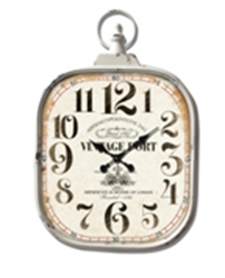 Picture of Vintage Off White Metal Clock CL70042