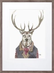 Picture of Deer in Plaid               GL686