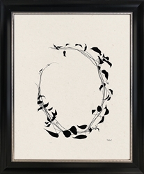 Picture of Black Leaves in Circle II      GL3746